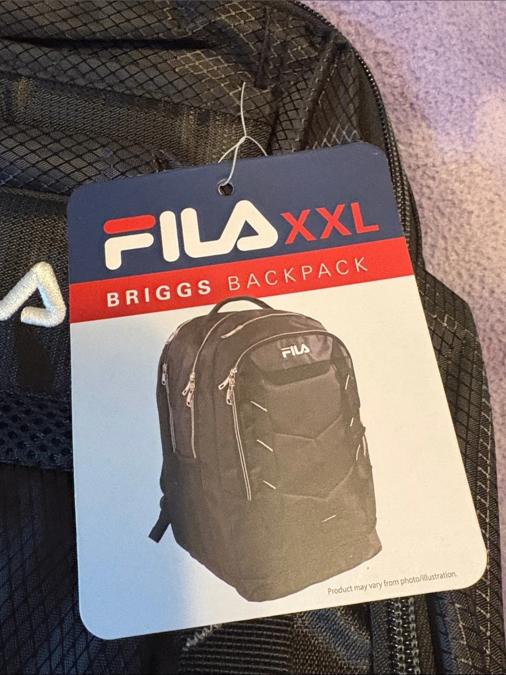 NWT Fila Black XXLMen’s Backpack with Logo Tag